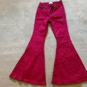 Shyanne Deep Red Flared Pants